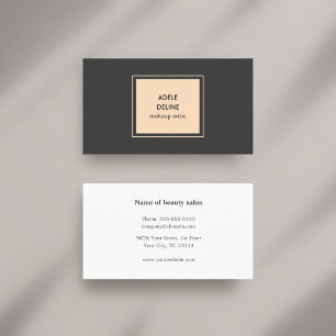 Elegant minimalistisch make-up artist Visitekaartj Visitekaartje