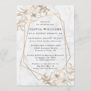 Elegant Minimalistisch marmer White Grey Kaart