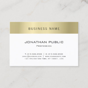 Elegant minimalistisch, modern design Gold Plain L Visitekaartje