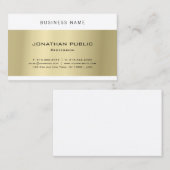 Elegant minimalistisch, modern design Gold Plain L Visitekaartje (Voorkant / Achterkant)