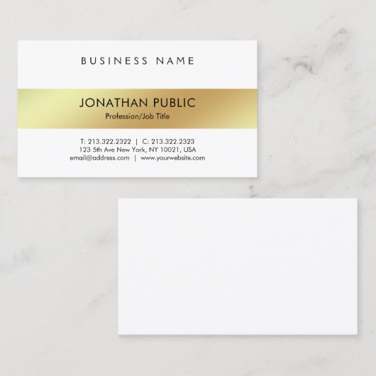 Elegant minimalistisch modern, eenvoudig Trendy Go Visitekaartje (Voorkant / Achterkant)