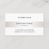 Elegant, minimalistisch, modern, gewoon luxe visitekaartje (Achterkant)