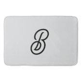 Elegant minimalistisch modern initiaal op grijs badmat (Voorkant)