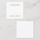 Elegant minimalistisch modern, modern design, tren vierkante visitekaartje (Voorkant / Achterkant)