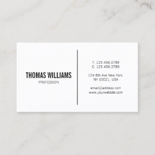 Elegant, minimalistisch, modern, professioneel mod visitekaartje