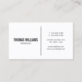 Elegant, minimalistisch, modern, professioneel mod visitekaartje