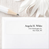 Elegant minimalistisch modern professioneel wit etiket (Insitu)