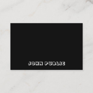 Elegant minimalistisch modern zwart-wit visitekaartje