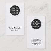Elegant minimalistisch Moderne Uw Logo Visitekaartje (Voorkant / Achterkant)