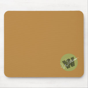 elegant minimalistisch Monogram initiaal Bruin Muismat