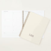 Elegant Minimalistisch Monogram Ivoor Kleur Spiraa Planner (Display)