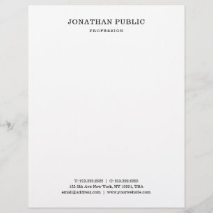 Elegant minimalistisch nostalgisch uiterlijk briefhoofd