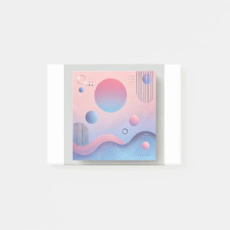 Elegant minimalistisch ontwerp met pastelgradiënt post-it® notes