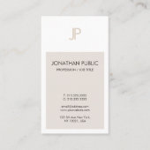 Elegant Minimalistisch Ontwerp Monogram Duidelijke Visitekaartje (Voorkant)
