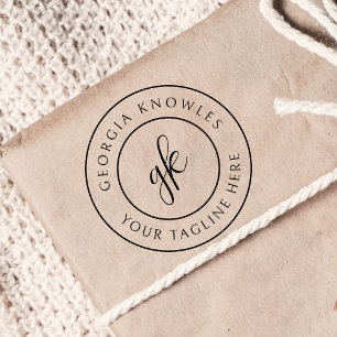 Elegant minimalistisch professioneel bedrijf rubberstempel