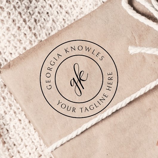 Elegant minimalistisch professioneel bedrijf 	rubberstempel