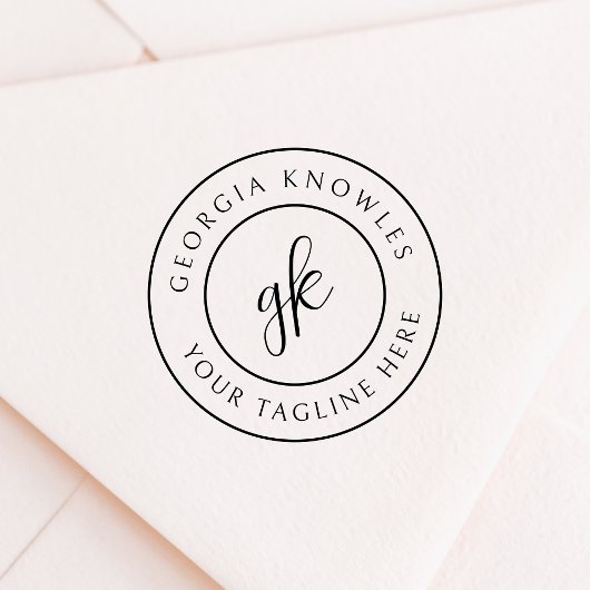 Elegant minimalistisch professioneel bedrijf  zelfinktende stempel