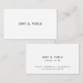 Elegant minimalistisch professioneel modern visitekaartje (Voorkant / Achterkant)