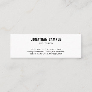 Elegant minimalistisch professioneel ontwerp moder mini visitekaartje