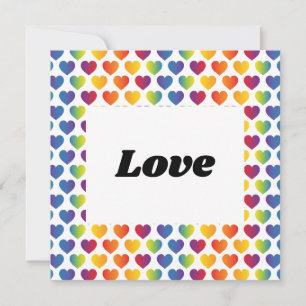 Elegant Minimalistisch Regenboog Hart Ontwerp Kaart