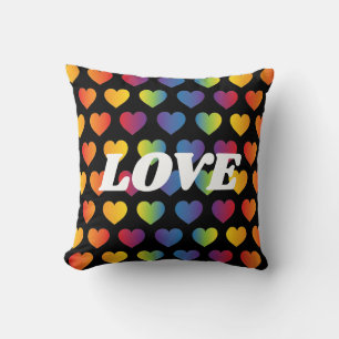 Elegant Minimalistisch Regenboog Hart Ontwerp Kussen
