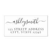 Elegant minimalistisch retouradres rubberstempel (Afrduk)