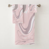 Elegant minimalistisch roze en witte marmer bad handdoek (Insitu)