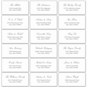 Elegant minimalistisch script 18 gast Adresetikett Sticker
