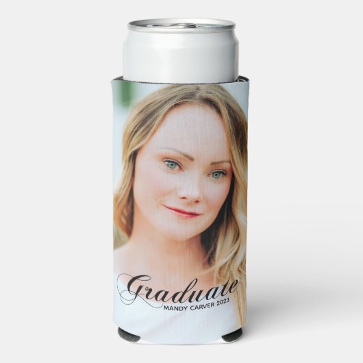 Elegant minimalistisch script Afstuderen Foto Part (Seltzer Achterkant)