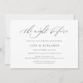 Elegant minimalistisch script bruiloft repetitie d kaart (Voorkant)