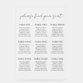 Elegant minimalistisch script bruiloft zitgrafiek acryl bord (Voorkant)