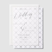 Elegant minimalistisch script Classic Lijst bruilo Vellum Uitnodigingen (Offset (Uitnodiging))