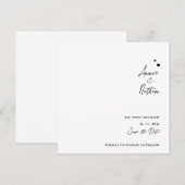 Elegant minimalistisch script dat de knoopbruiloft aankondiging (Voorkant / Achterkant)