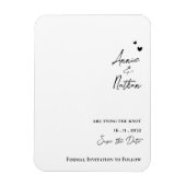 Elegant minimalistisch script dat de knoopbruiloft magneet (Verticaal)