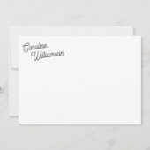 Elegant minimalistisch script gepersonaliseerd bri notitiekaartje (Voorkant)