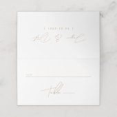 Elegant minimalistisch script Gold Wedding (Buitenkant ongevouwen)