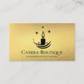 Elegant minimalistisch script Kaarsenmaker Gold fo Visitekaartje (Voorkant)