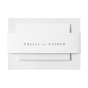 Elegant minimalistisch script moderne bruiloft uitnodigingen wikkel