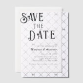 Elegant minimalistisch script Sla de trouwdatum op Vellum Uitnodigingen (Offset (Uitnodiging))