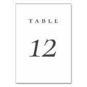 Elegant minimalistisch script Trouwtafelnummer Kaart (Voorkant)