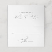 Elegant minimalistisch script zwart-witbruiloft (Buitenkant ongevouwen)