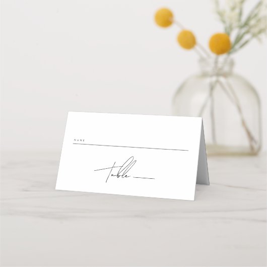 Elegant minimalistisch script zwart-witbruiloft (Voorkant)