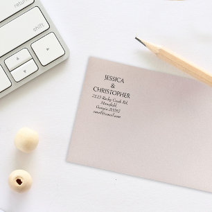 Elegant minimalistisch serf custom retour adres rubberstempel