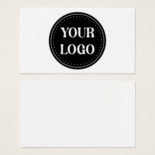 Elegant, Minimalistisch & Slank Zwart QR Code Logo Visitekaartje (Voorkant /achterkant)