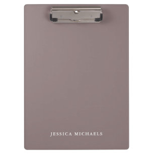 Elegant minimalistisch stoffig Roos gepersonalisee Klembord