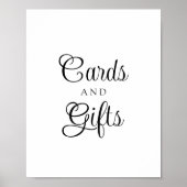 Elegant minimalistisch teken "Kaarten en geschenke Poster (Voorkant)