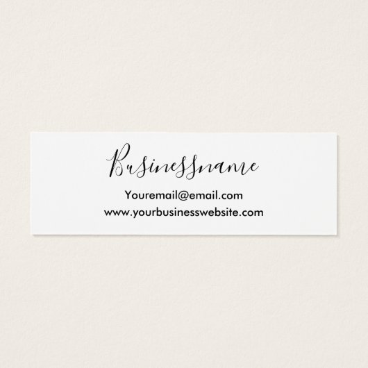 Elegant minimalistisch trendy oorspuitkaart mini visitekaartjes (Achterkant)