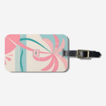 Elegant minimalistisch tropisch roze blauwgroen mo