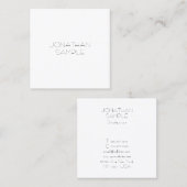 Elegant minimalistisch vierkant design Moderne Lux Vierkante Visitekaartje (Voorkant / Achterkant)