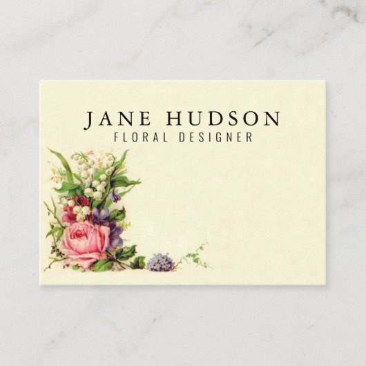 Elegant minimalistisch Visitekaartje van de Floral (Voorkant)